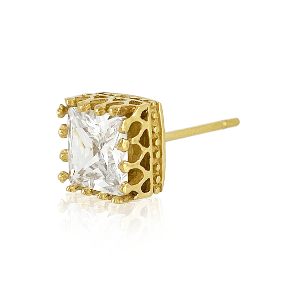 スクエアストーンピアス(片耳用) / BSP-410 – BLESS