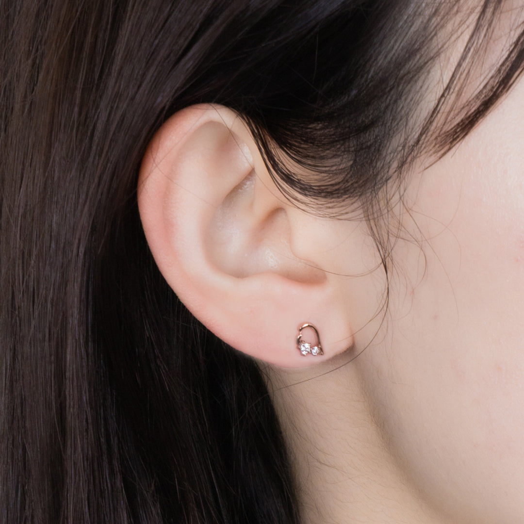 ハートペタルピアス(両耳用) / PTP-062