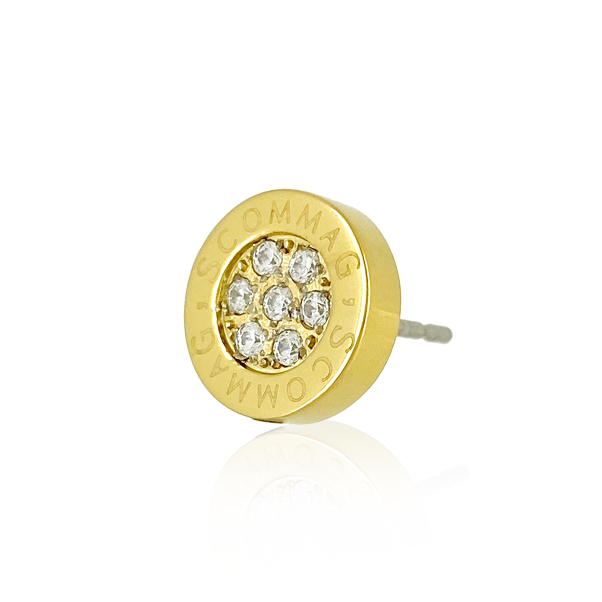 ゴールド ロゴデザイン ピアス(片耳用) ラウンドアイコンピアス(片耳用) / SGP-181 – BLESS