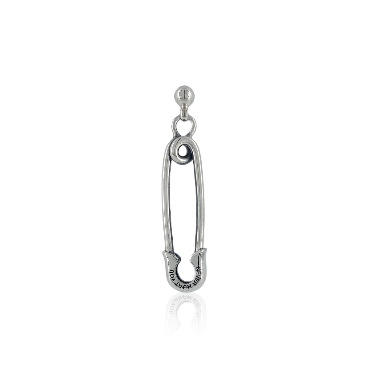 『SA pierce 片耳 SILVER』 OFF THE WALL NEVER HURT YOU SAFETY PIN PIERCE(片耳用) / XE