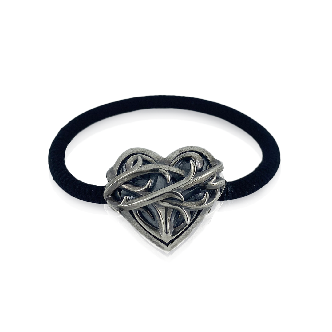 THORN HEART HAIR RUBBER BRACELET / X0326