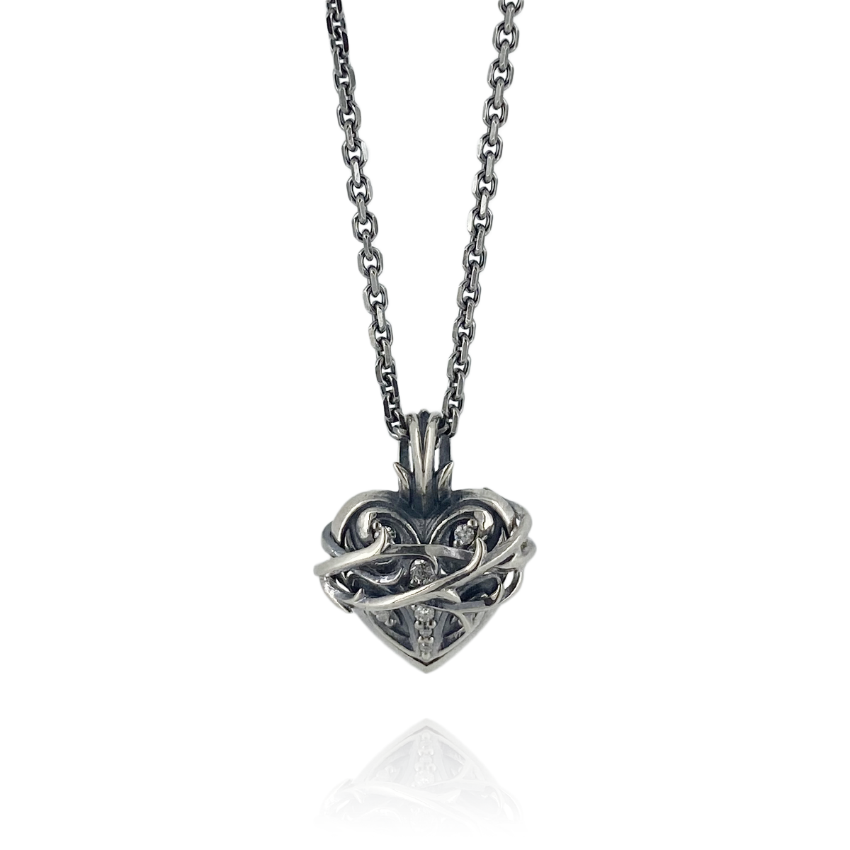 THORN HEART DIAMOND PENDANT M / XP-077 – BLESS THORN HEART DIAMOND PENDANT M / XP-077 – BLESS