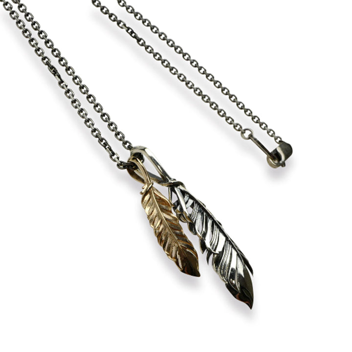 INTELLECTUAL FEATHER DOUBLE PENDANT / XP-133
