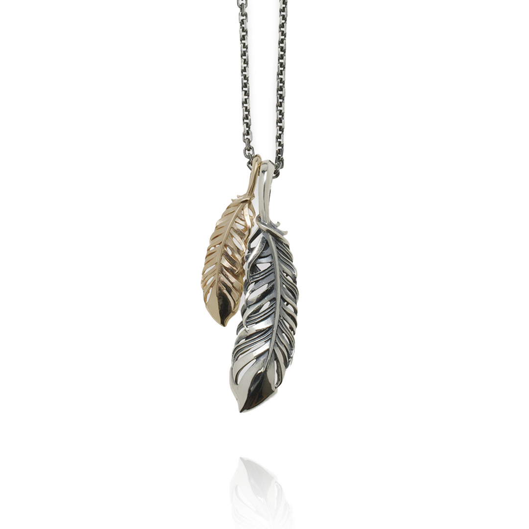 INTELLECTUAL FEATHER DOUBLE PENDANT / XP-133