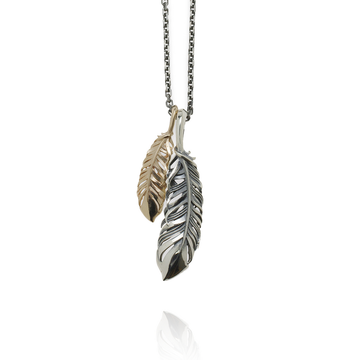 INTELLECTUAL FEATHER DOUBLE PENDANT / XP-133