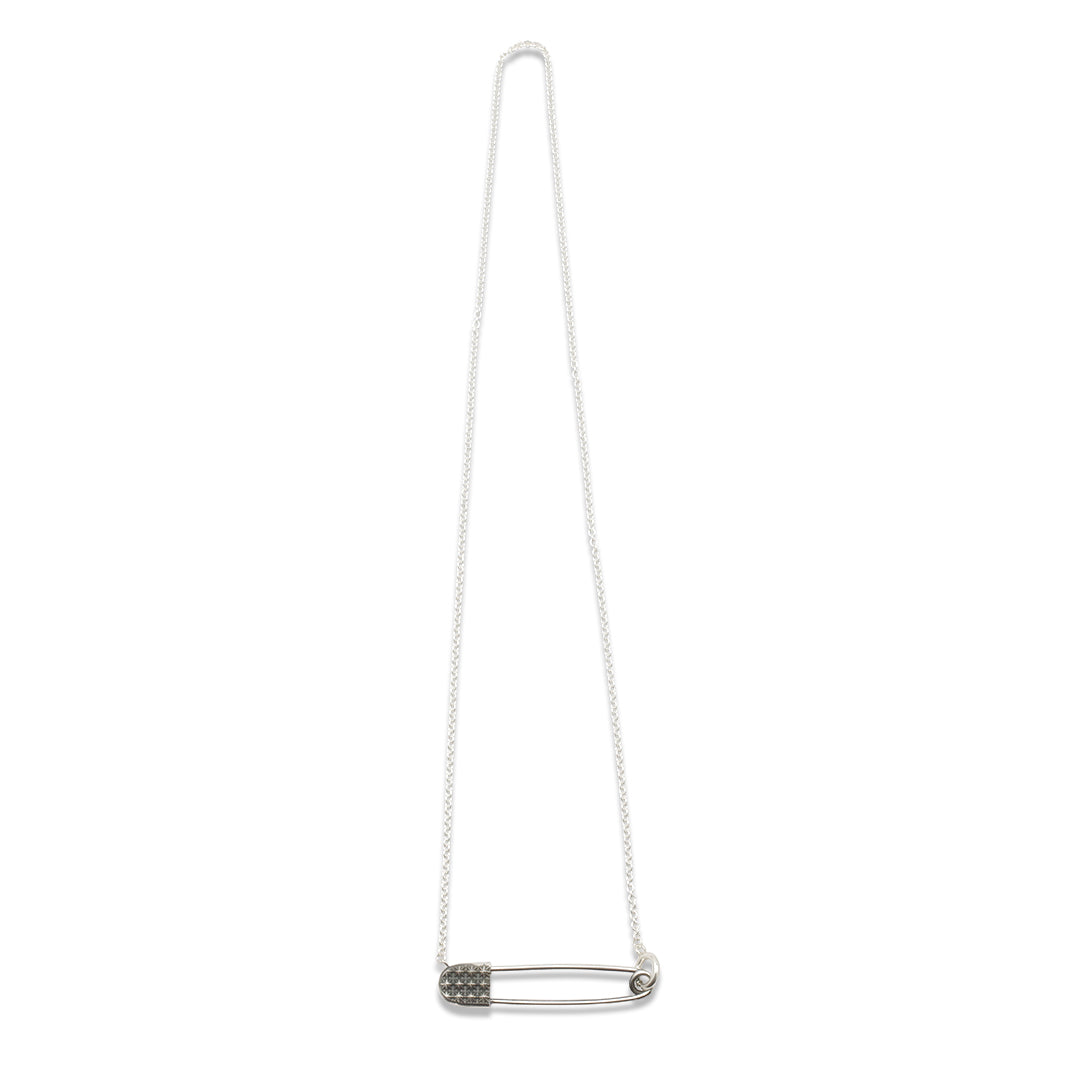 TRIPLE X STUDS SAFETY PIN NECKLACE / XP-185