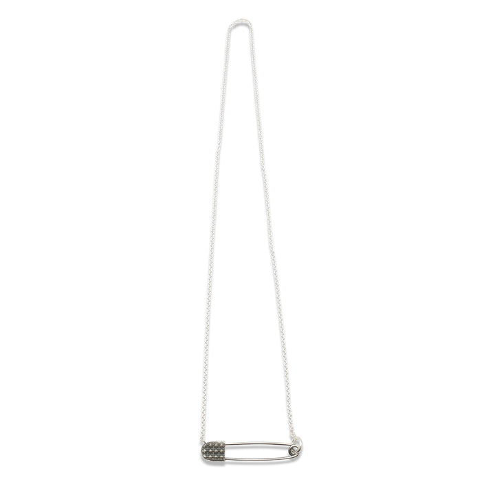 TRIPLE X STUDS SAFETY PIN NECKLACE / XP-185