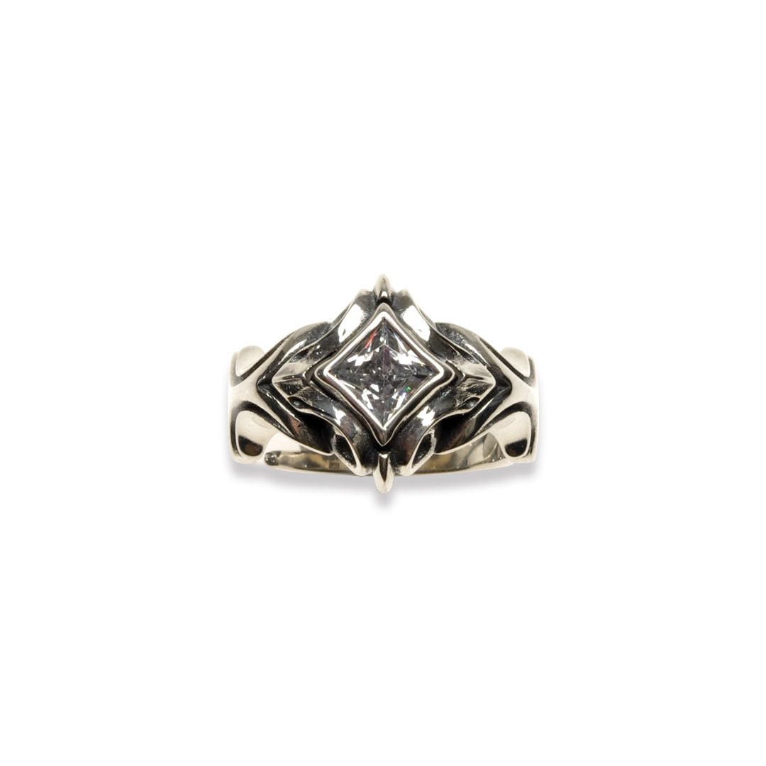 URBAN TRIBAL SQUARE STONE FREE RING 5×5mm / XR-011