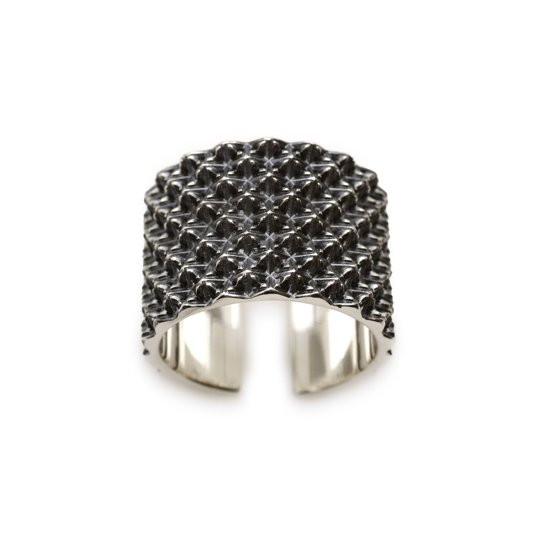 TRIPLE X STUDS WIDE RING / XR-030