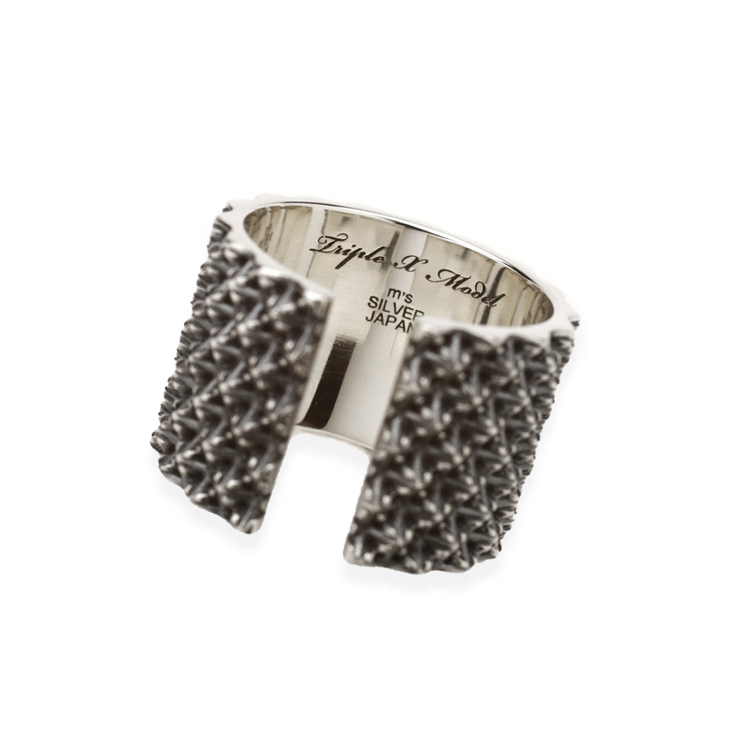 TRIPLE X STUDS WIDE RING / XR-030