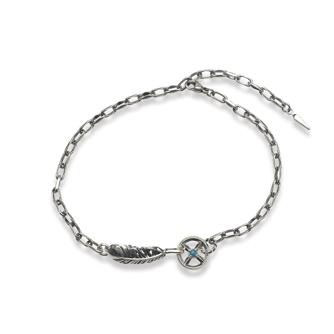 INTELLECTUAL FEATHER MEDISON WHEEL CHAIN ANKLET & BRACELET / XX-017