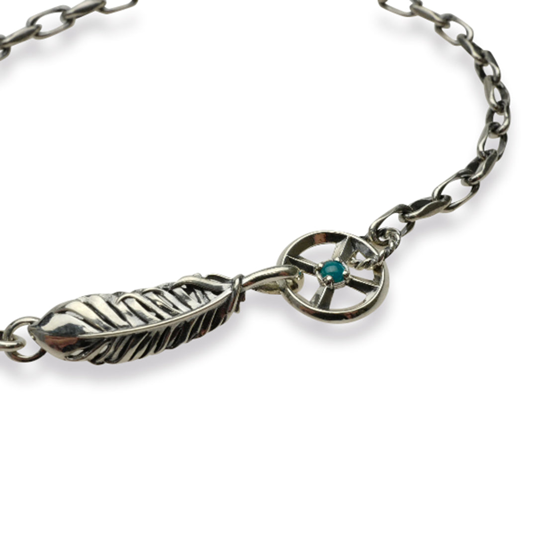 INTELLECTUAL FEATHER MEDISON WHEEL CHAIN ANKLET & BRACELET / XX-017