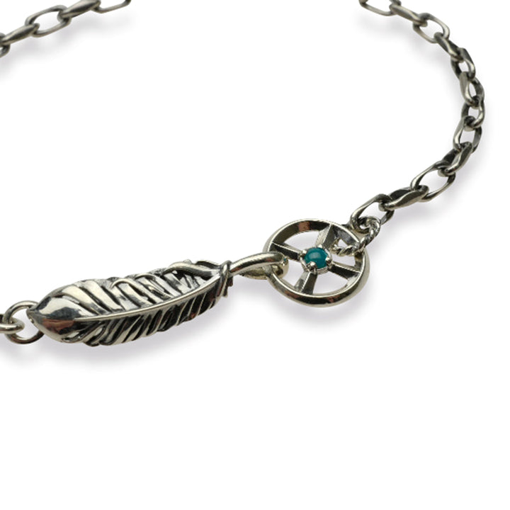 INTELLECTUAL FEATHER MEDISON WHEEL CHAIN ANKLET & BRACELET / XX-017