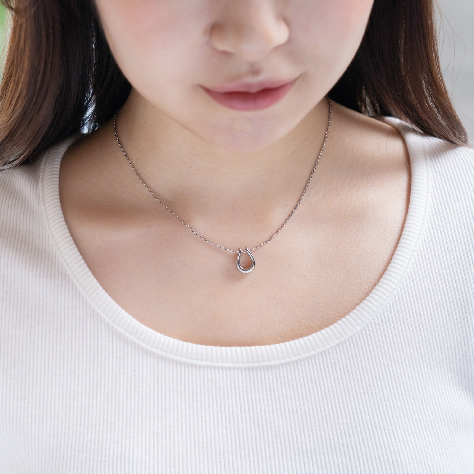 ホースネックレスとネックレス ゴールド]ホースシューネックレス