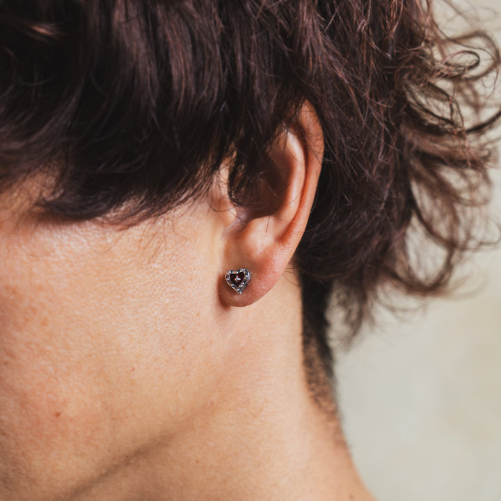 PLAYING CARDS HEART PIERCE (for one ear) / M0431