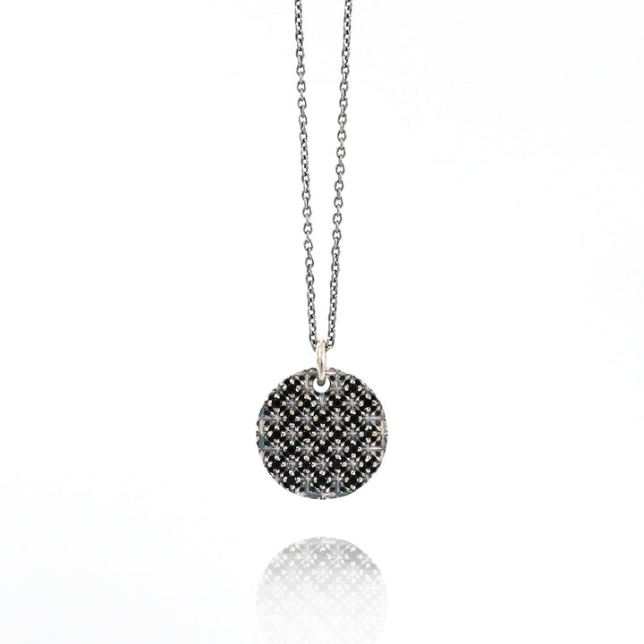TRIPLE X STUDS COIN MELEE PENDANT