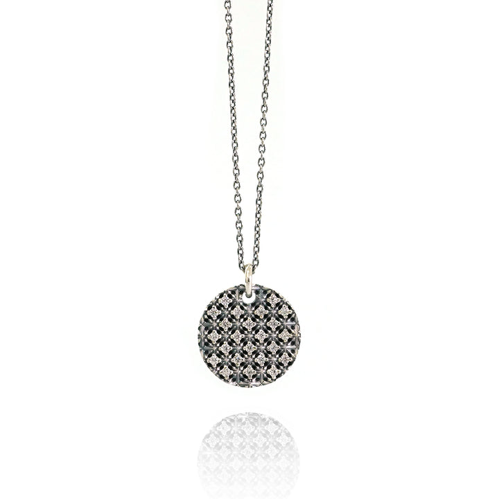 TRIPLE X STUDS COIN MELEE PENDANT