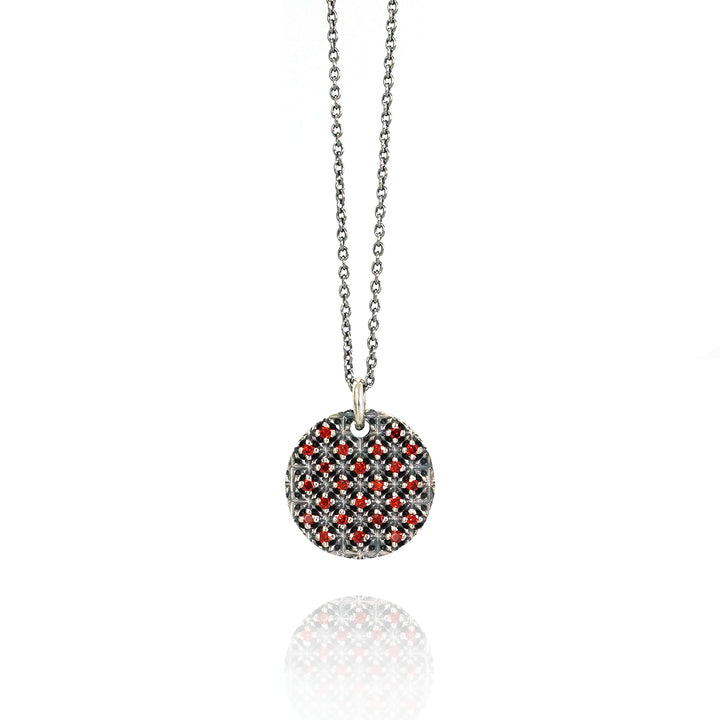 TRIPLE X STUDS COIN MELEE PENDANT