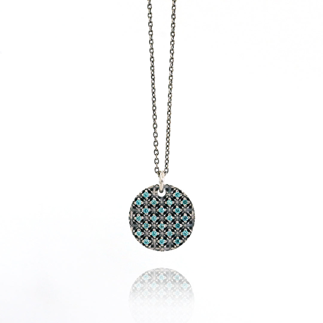 TRIPLE X STUDS COIN MELEE PENDANT