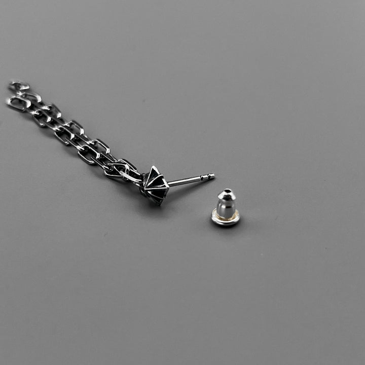 TRIPLE X STUDS CHAIN PIERCE(片耳用) / XE-042