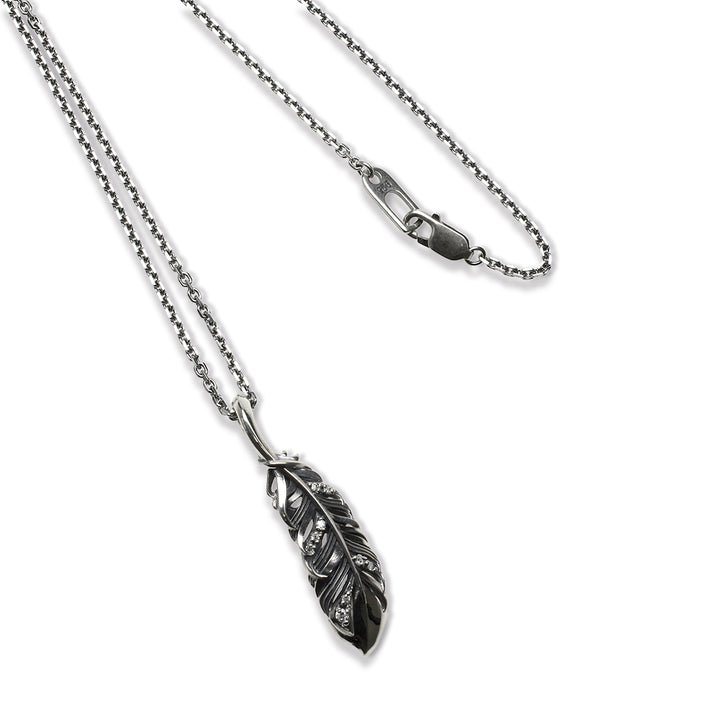 INTELLECTUAL FEATHER DIAMOND PENDANT M / XP-128
