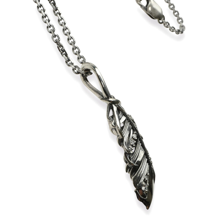 INTELLECTUAL FEATHER DIAMOND PENDANT M / XP-128