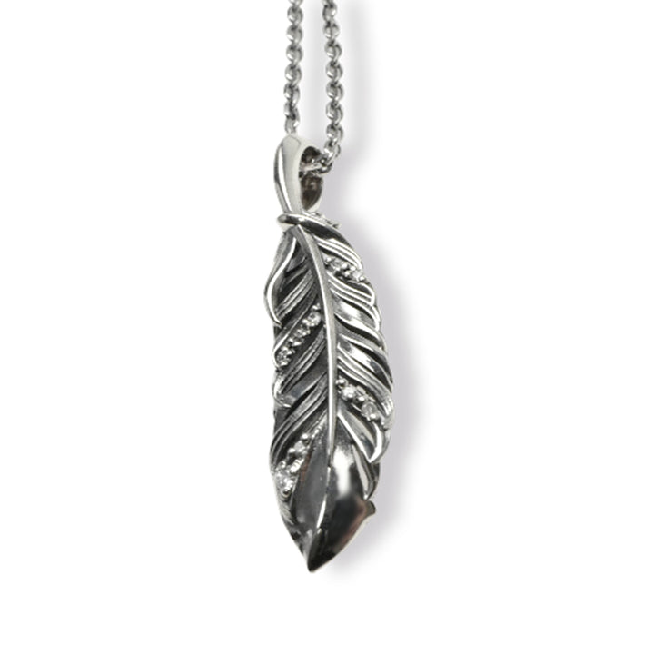 INTELLECTUAL FEATHER DIAMOND PENDANT M / XP-128