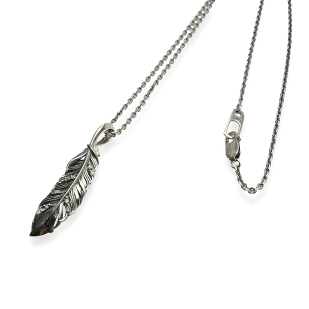 INTELLECTUAL FEATHER DIAMOND PENDANT M / XP-128