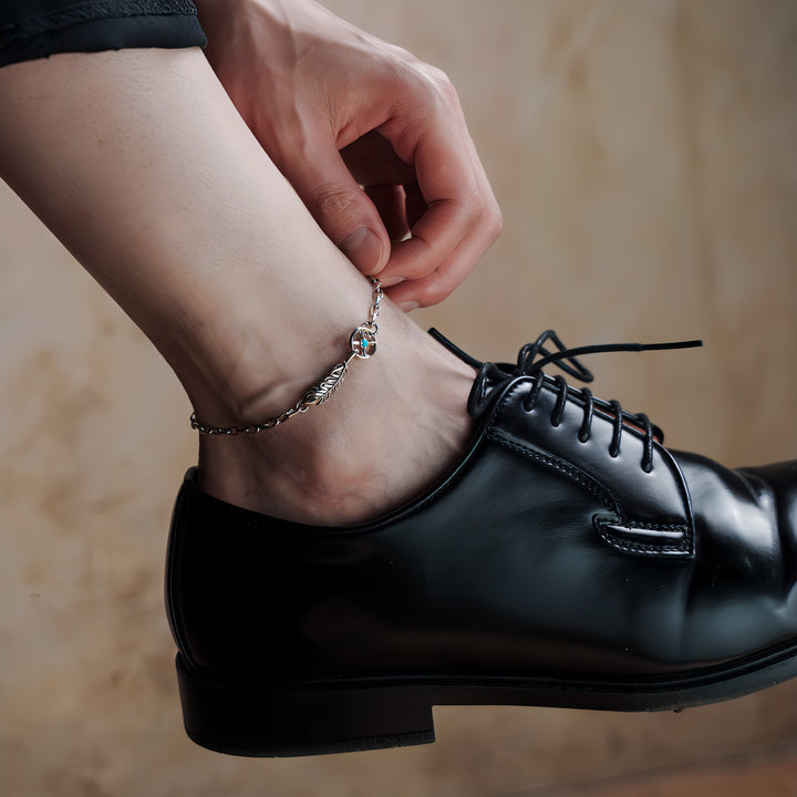 INTELLECTUAL FEATHER MEDISON WHEEL CHAIN ​​ANKLET &amp; BRACELET / XX-017