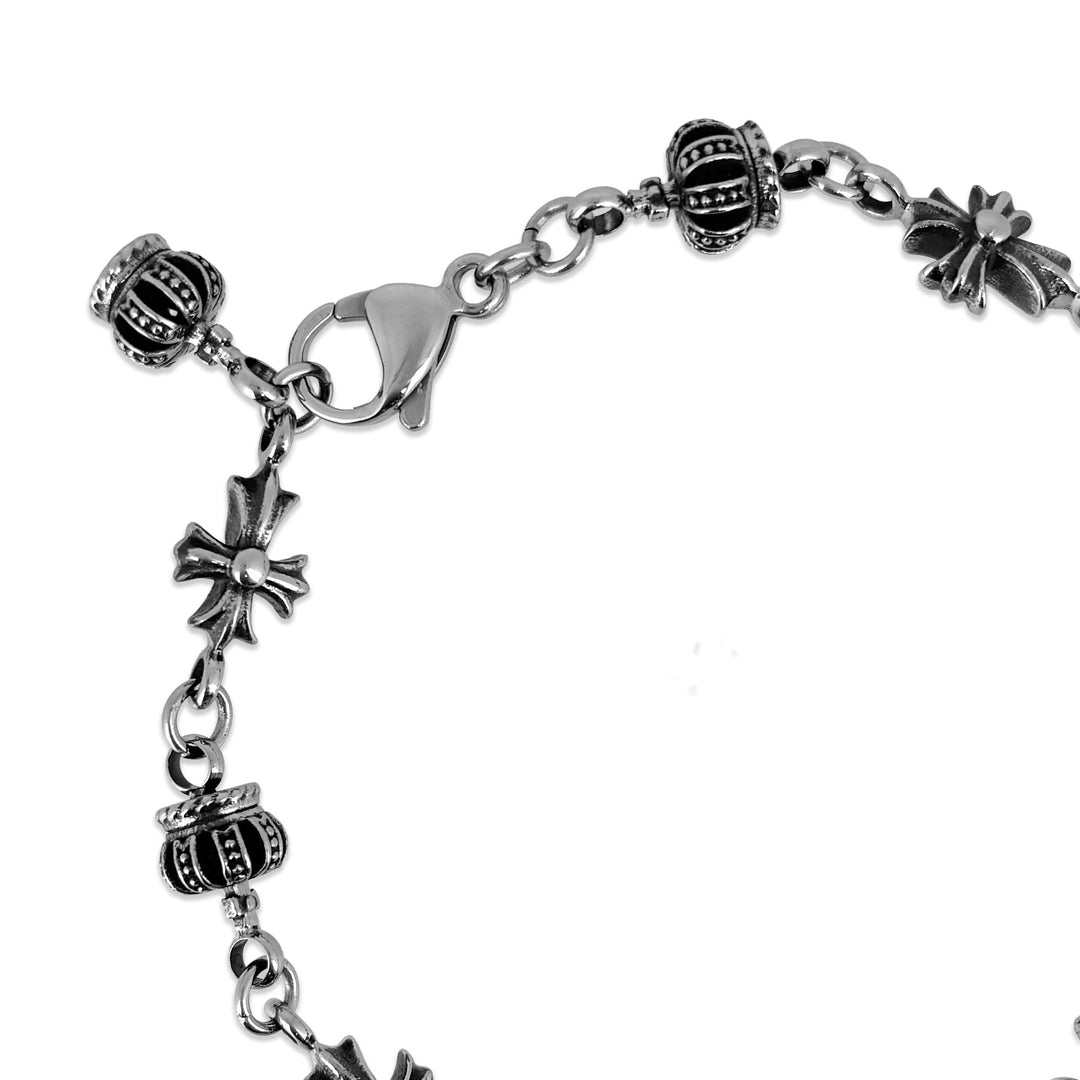 クラウン＆クロス ゴシックブレスレット(M) / BSB-311