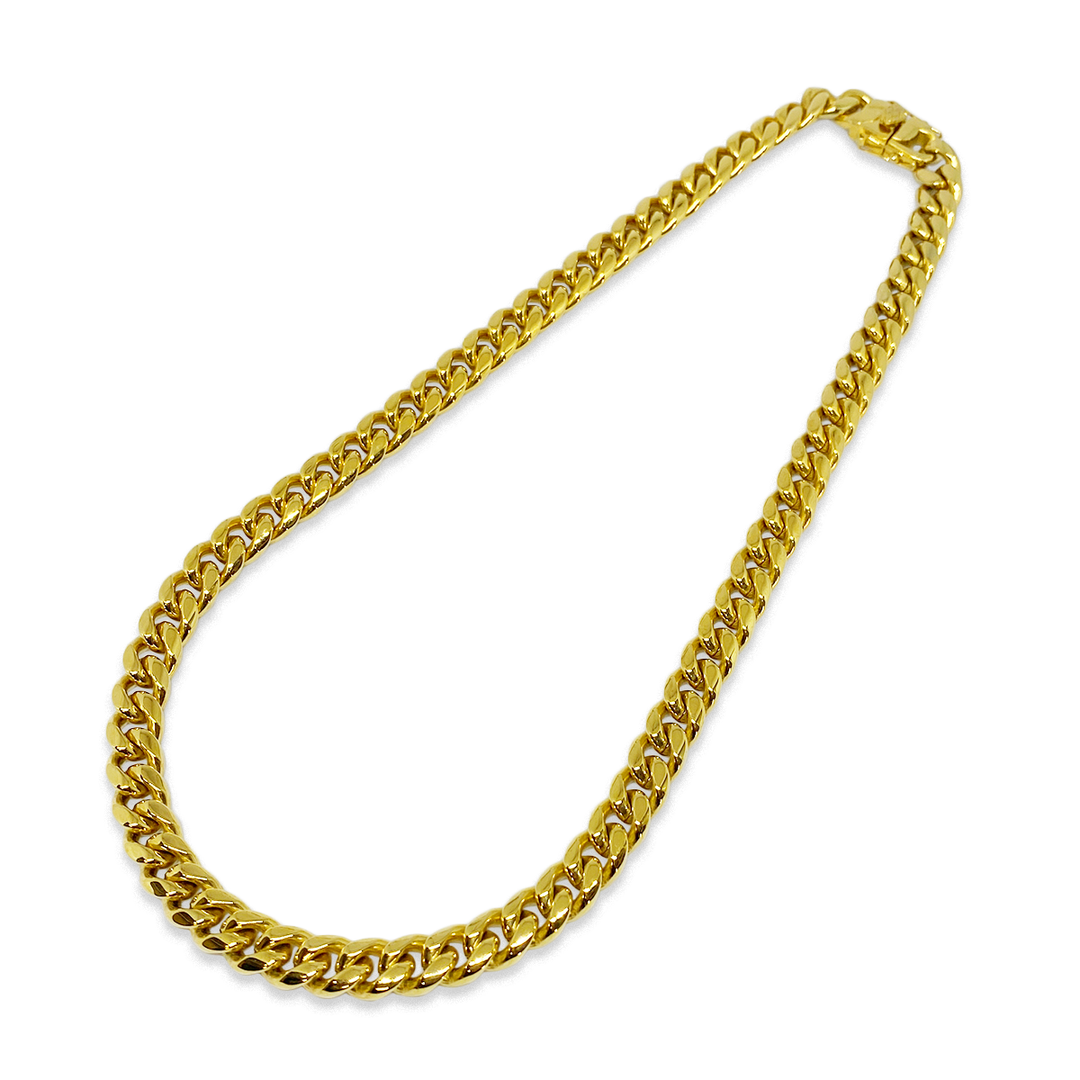 21.5cm】【8mm】【18K刻印】【Miami Cuban】ブレスレット 【公式 21.5cm】【8mm】【18K刻印】【Miami Cuban】ブレスレット 【公式
