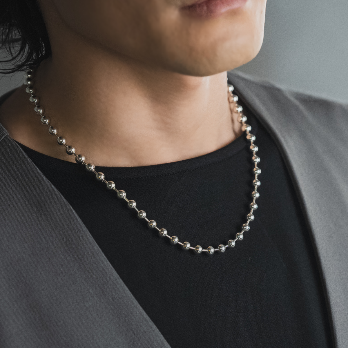 MONSTA X / CONNECT X シルバーブレスレット 新品未開封 FINE BALL CHAIN NECKLACE / FP-011 – BLESS