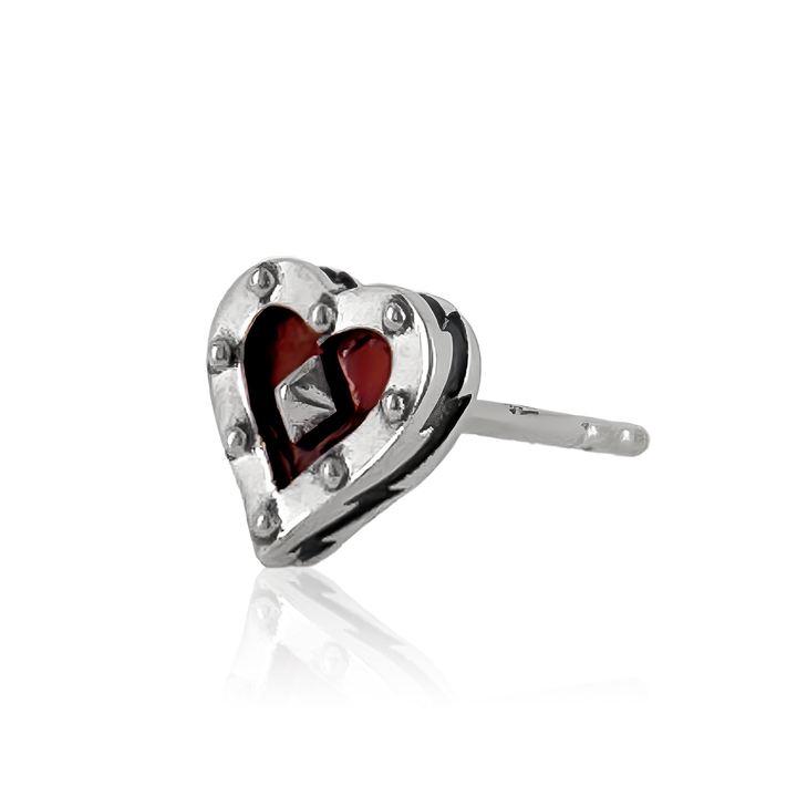 PLAYING CARDS HEART PIERCE (for one ear) / M0431