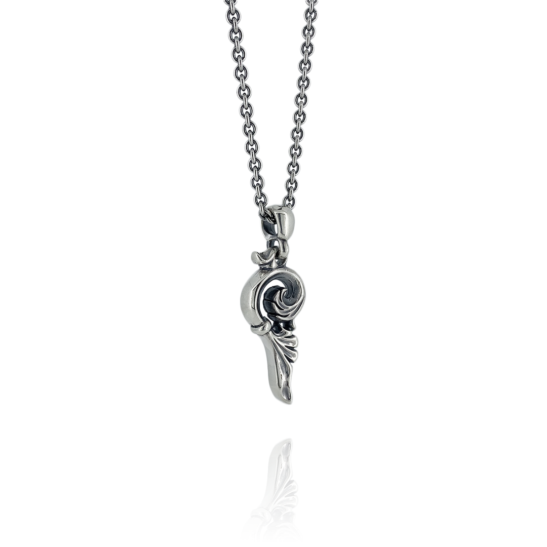 【WING BLING】silver925 Bordin Heart Necklace★送料関税込 WING HEART PAIR PENDANT MEN / MC-377 – BLESS