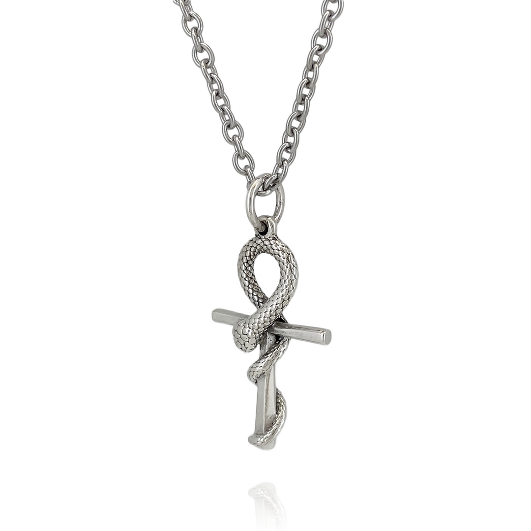 Snake Ankh Cross Necklace / MXT-11106 – BLESS Snake Ankh Cross Necklace / MXT-11106 – BLESS