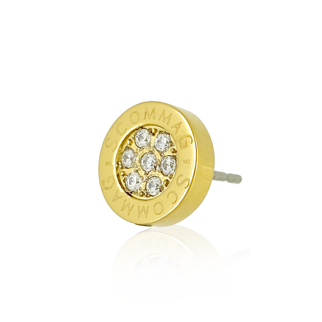 ゴールド ロゴデザイン ピアス(片耳用) ラウンドアイコンピアス(片耳用) / SGP-181 – BLESS