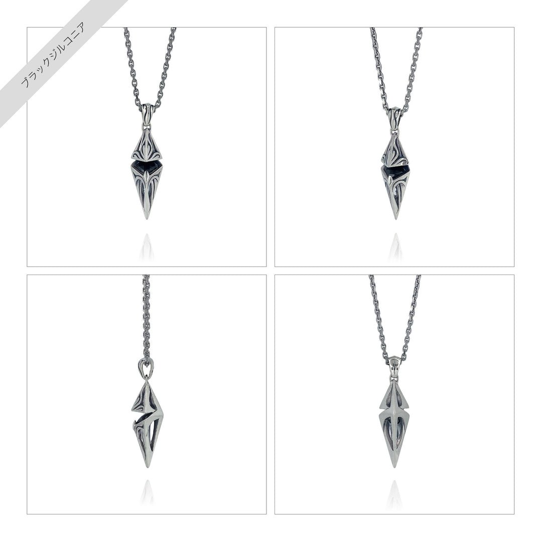 URBAN TRIBAL PENDULUM CHECKER CUT STONE PENDANT / X0097