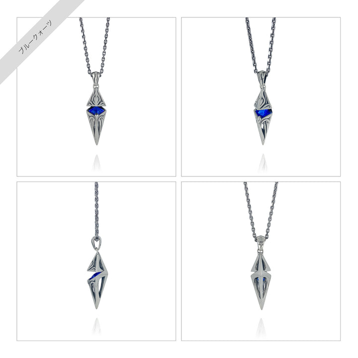 URBAN TRIBAL PENDULUM CHECKER CUT STONE PENDANT / X0097