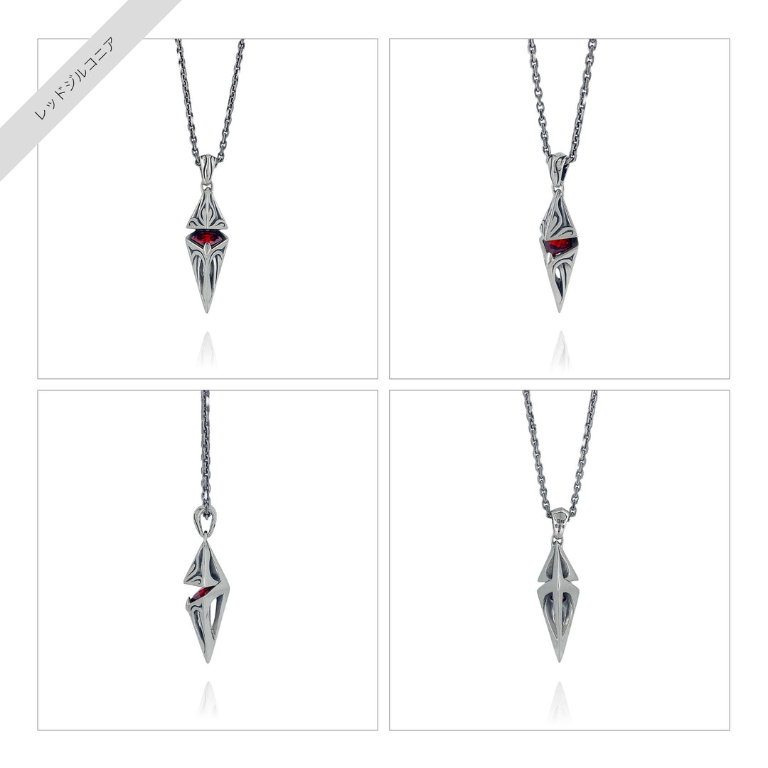URBAN TRIBAL PENDULUM CHECKER CUT STONE PENDANT / X0097