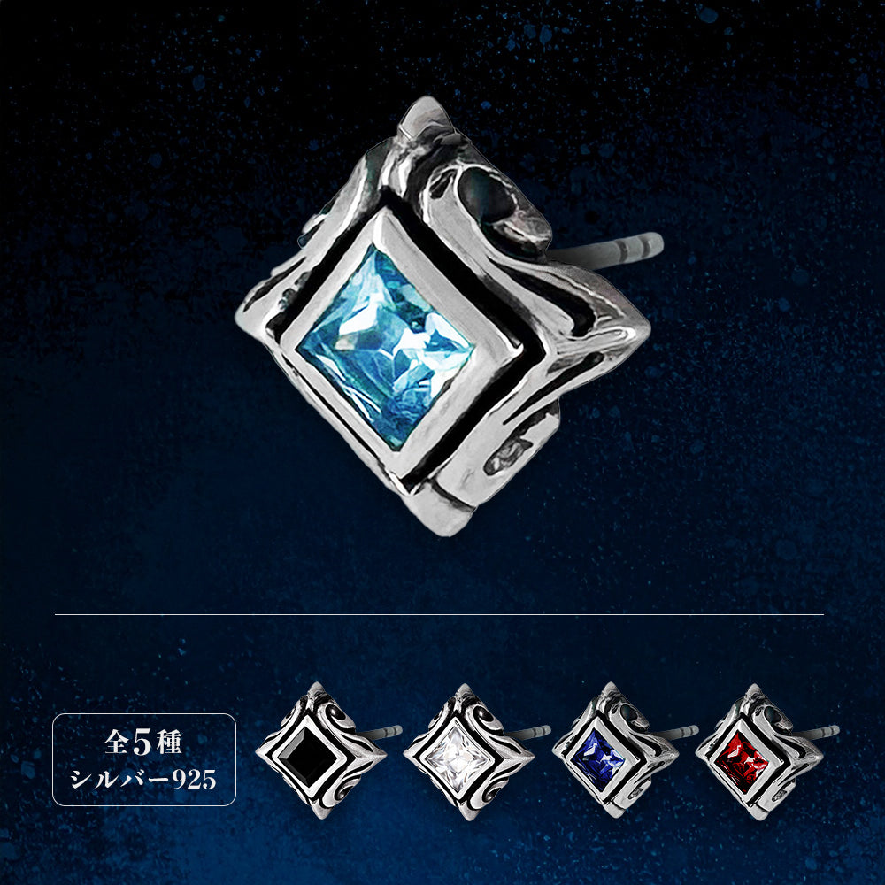 URBAN TRIBAL SQUARE STUD PIERCE (for one ear) / X0202