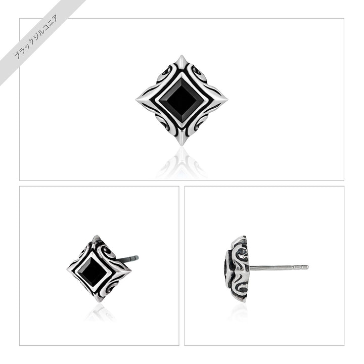 URBAN TRIBAL SQUARE STUD PIERCE (for one ear) / X0202