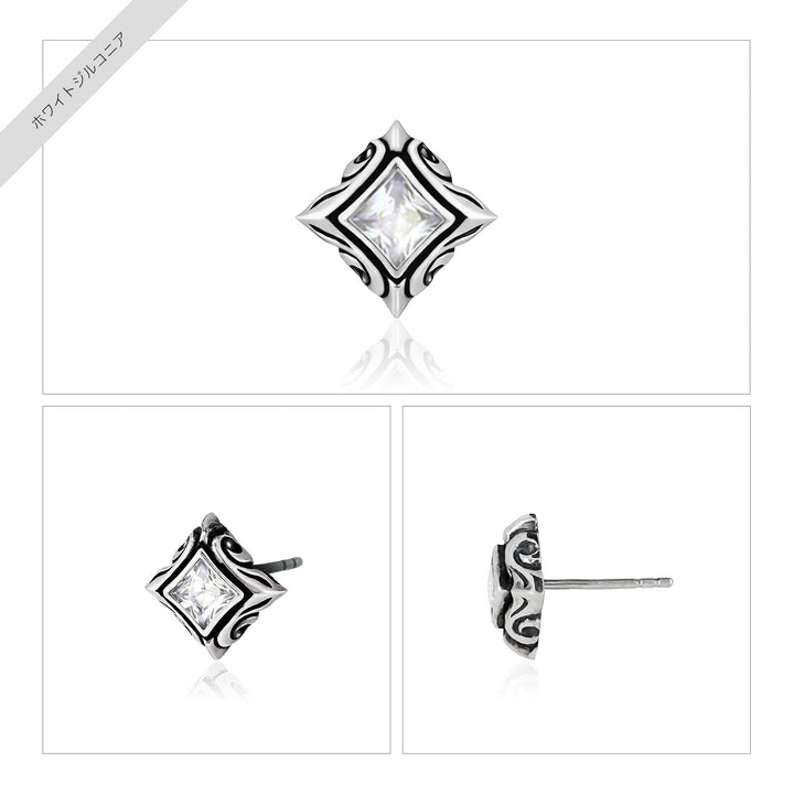 URBAN TRIBAL SQUARE STUD PIERCE (for one ear) / X0202