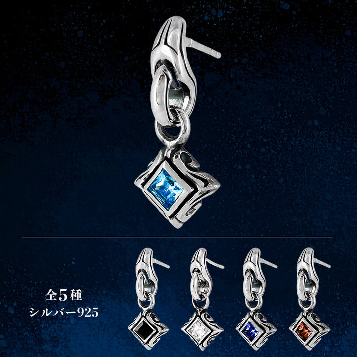 URBAN TRIBAL SQUARE DROP PIERCE(片耳用) / X0285