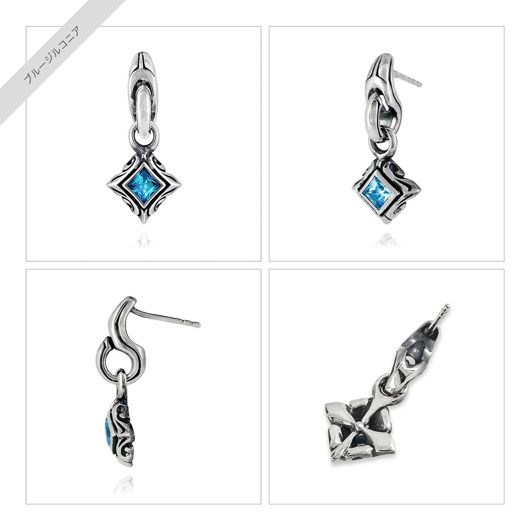 URBAN TRIBAL SQUARE DROP PIERCE(片耳用) / X0285