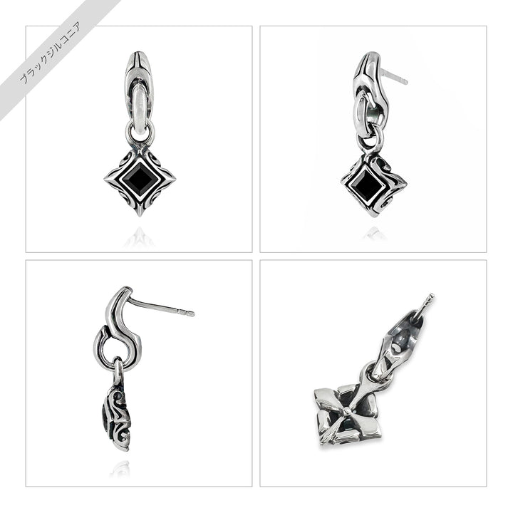 URBAN TRIBAL SQUARE DROP PIERCE(片耳用) / X0285