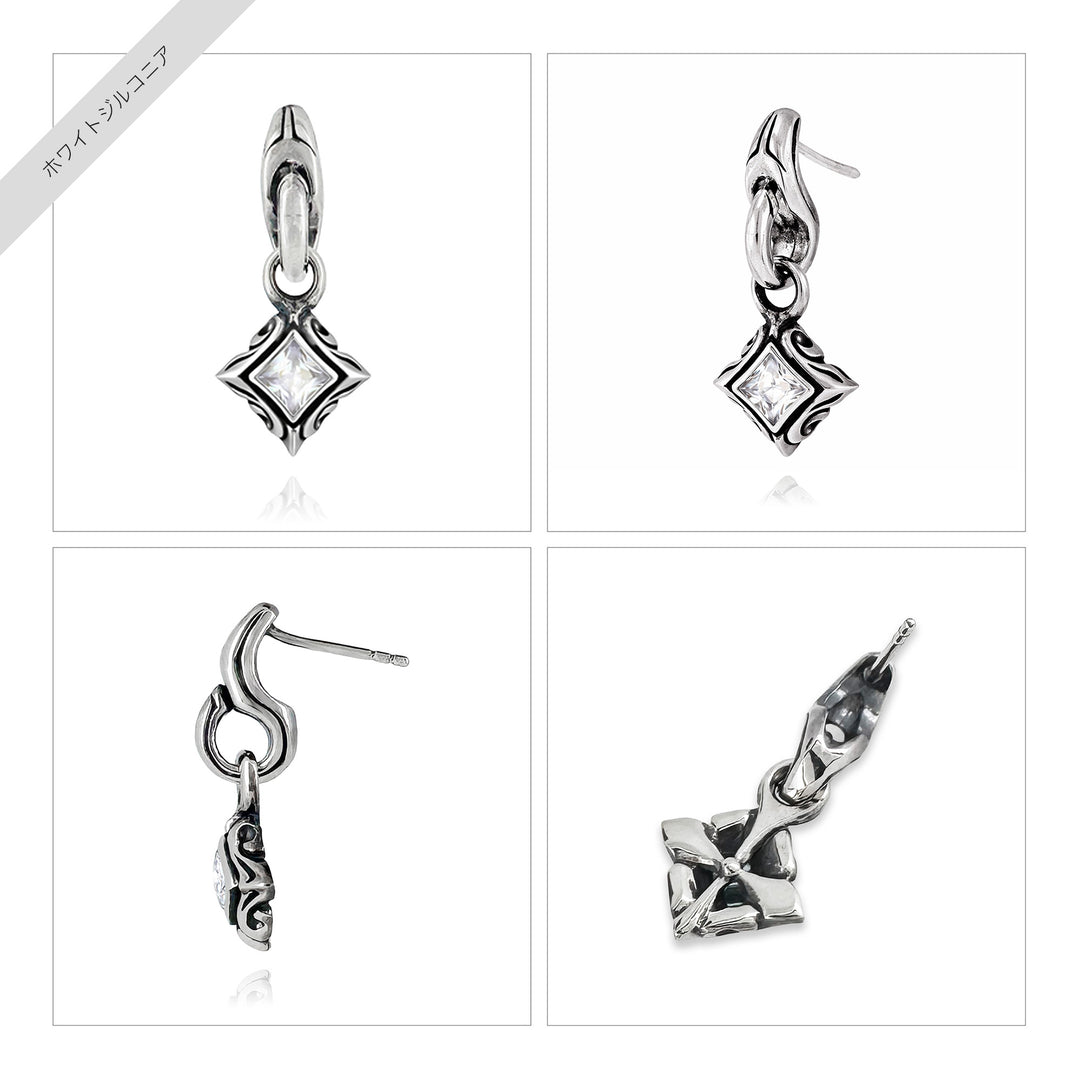URBAN TRIBAL SQUARE DROP PIERCE(片耳用) / X0285