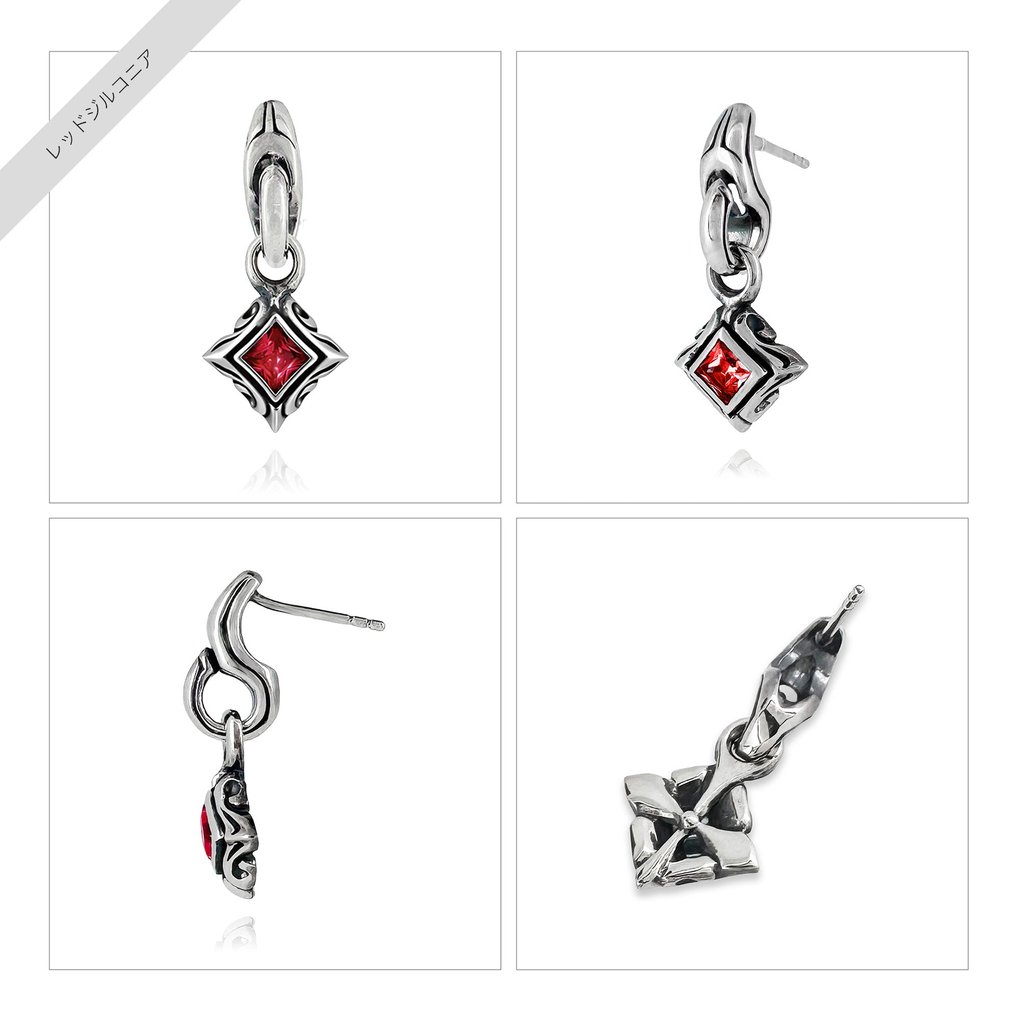 URBAN TRIBAL SQUARE DROP PIERCE(片耳用) / X0285 – BLESS