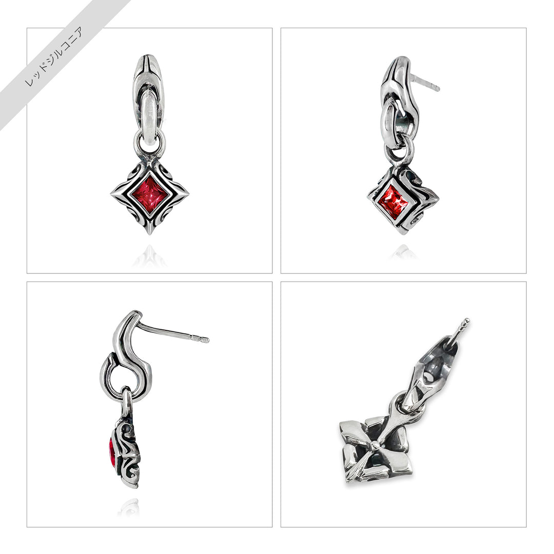 URBAN TRIBAL SQUARE DROP PIERCE(片耳用) / X0285