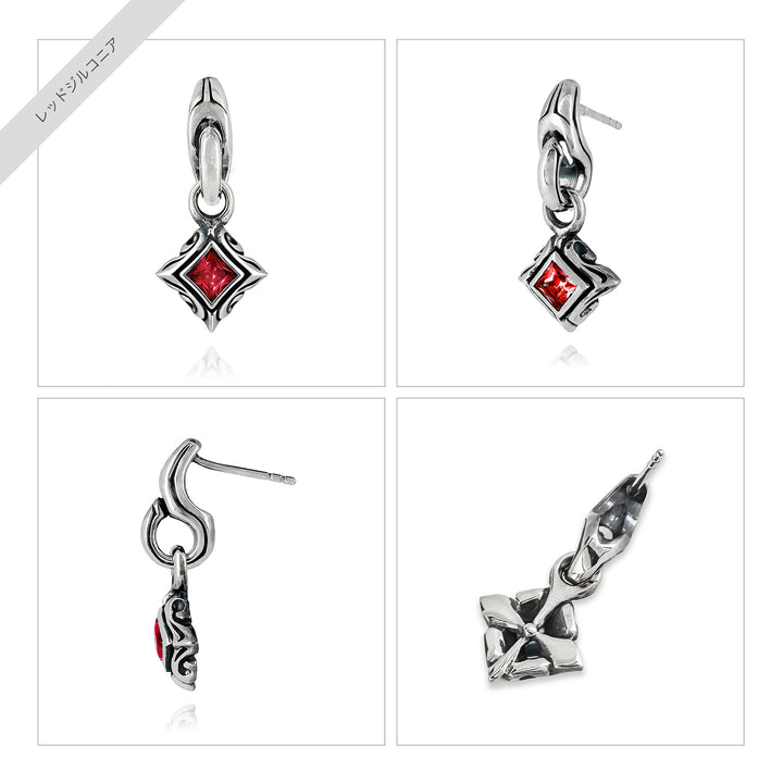URBAN TRIBAL SQUARE DROP PIERCE(片耳用) / X0285