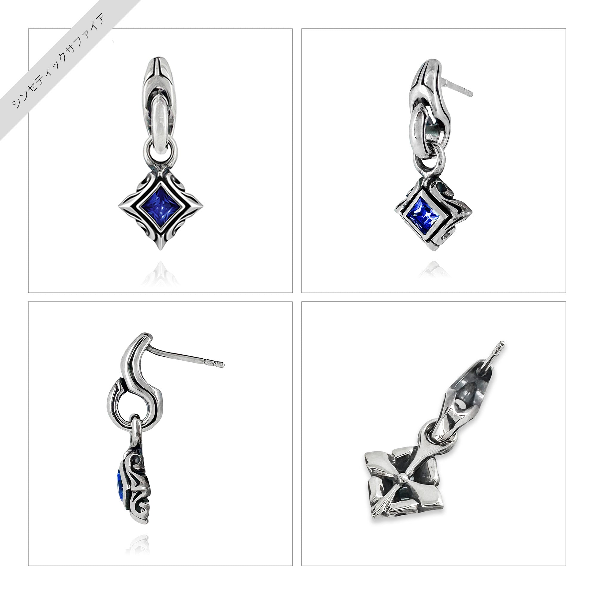 CDL TOKYO Parthenon Pierce silver 片耳のみ URBAN TRIBAL SQUARE DROP PIERCE(片耳用) / X0285 – BLESS